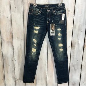 Distressed Blue Jeans